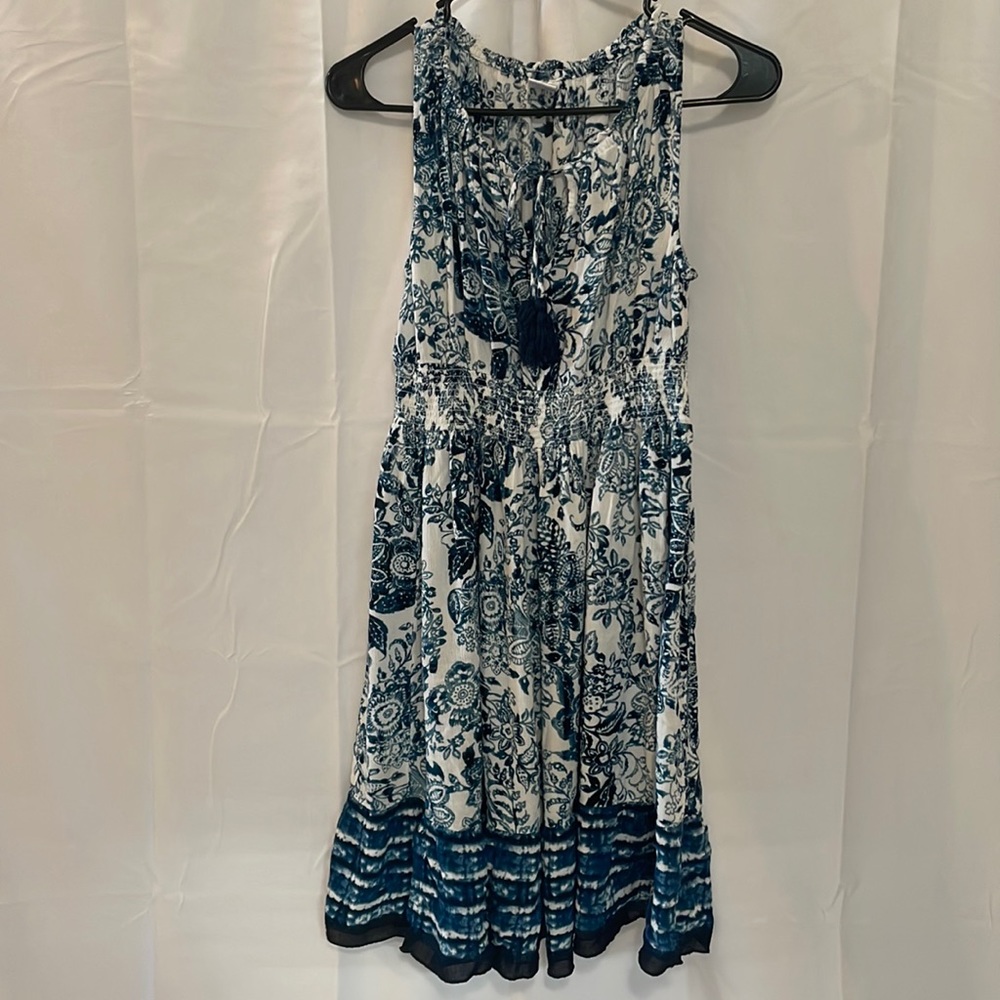 Blue flower summer dress